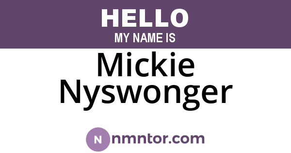 Mickie Nyswonger