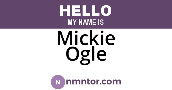 Mickie Ogle