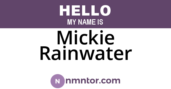 Mickie Rainwater