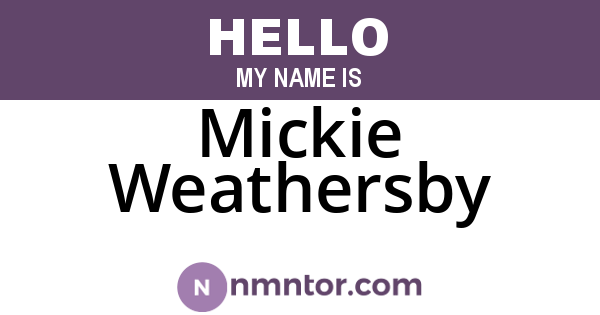 Mickie Weathersby