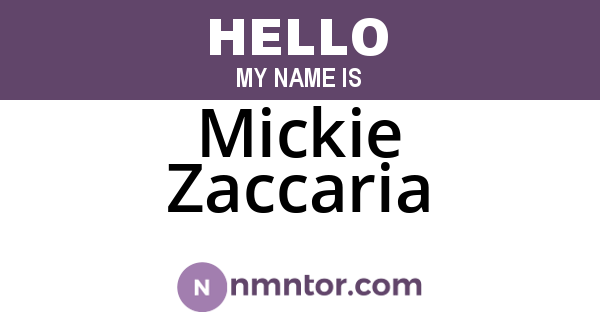 Mickie Zaccaria