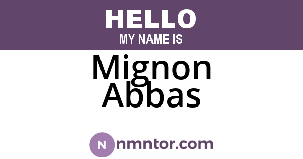 Mignon Abbas