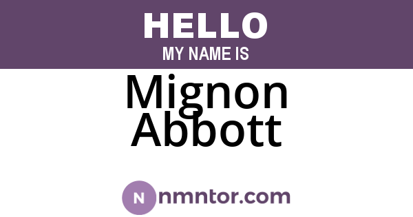 Mignon Abbott