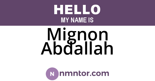 Mignon Abdallah