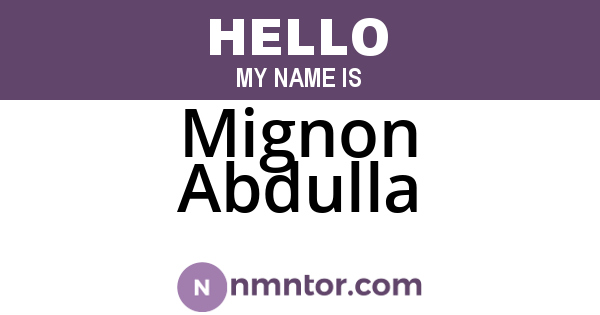 Mignon Abdulla