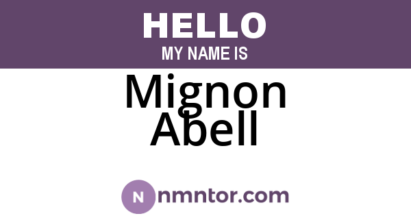 Mignon Abell