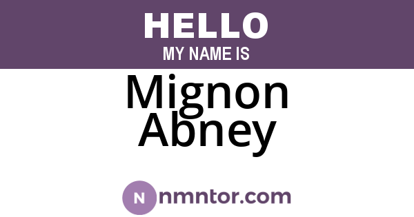 Mignon Abney