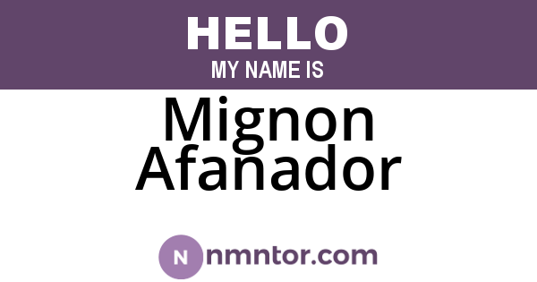 Mignon Afanador
