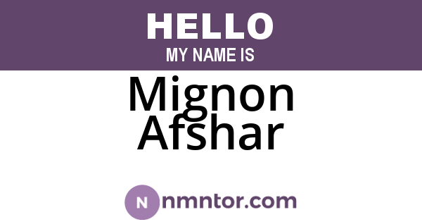 Mignon Afshar