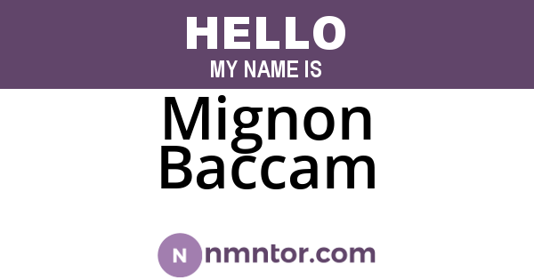 Mignon Baccam
