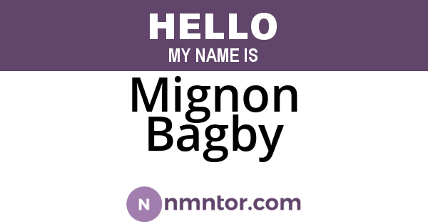 Mignon Bagby
