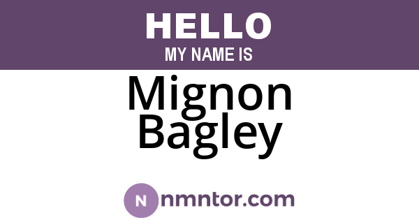 Mignon Bagley