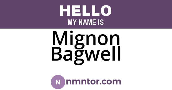 Mignon Bagwell