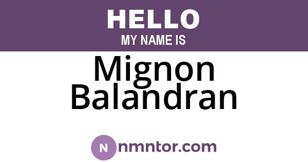 Mignon Balandran