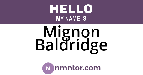 Mignon Baldridge