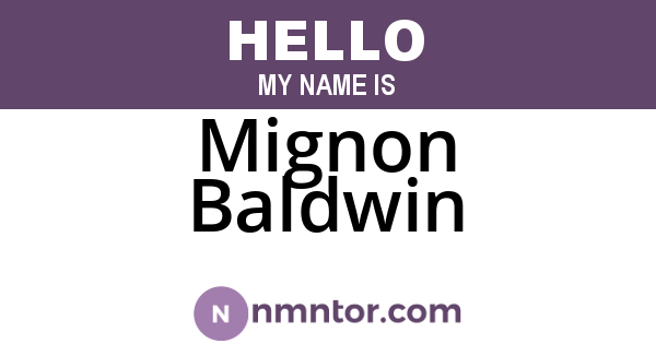 Mignon Baldwin