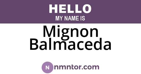 Mignon Balmaceda