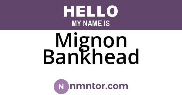 Mignon Bankhead