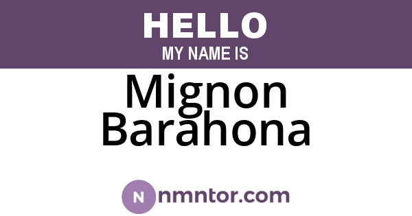 Mignon Barahona