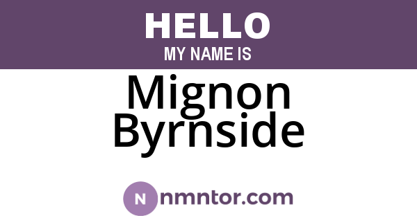 Mignon Byrnside