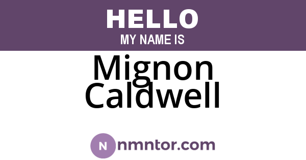 Mignon Caldwell