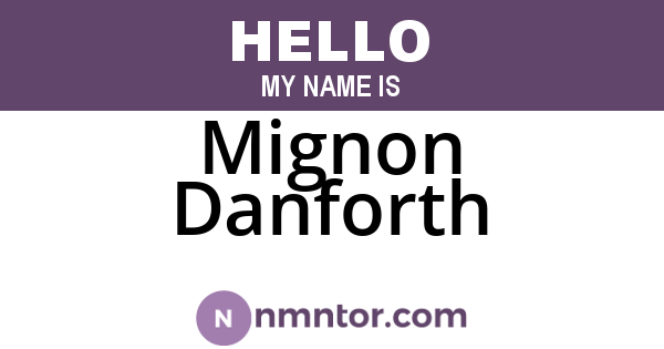 Mignon Danforth