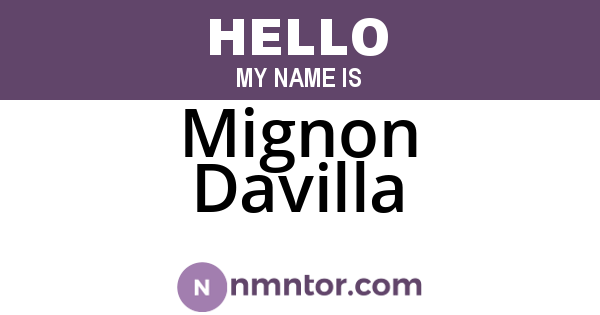 Mignon Davilla