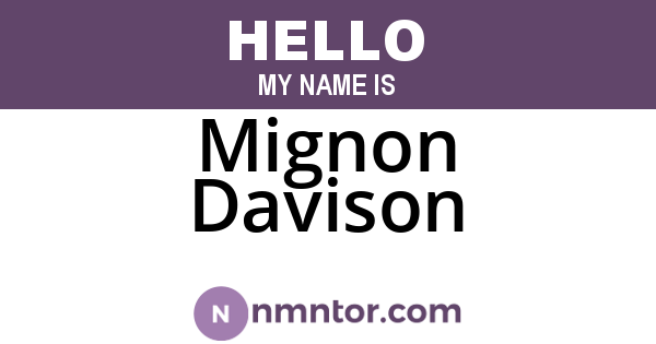 Mignon Davison