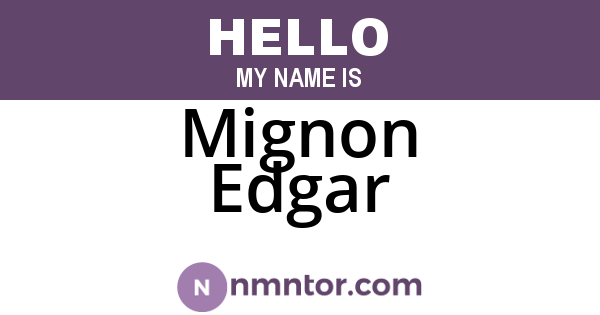 Mignon Edgar