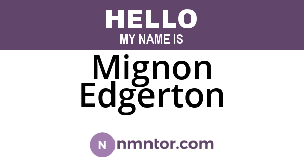 Mignon Edgerton