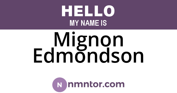 Mignon Edmondson