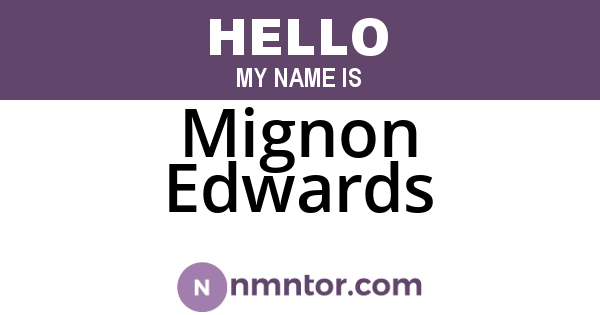 Mignon Edwards