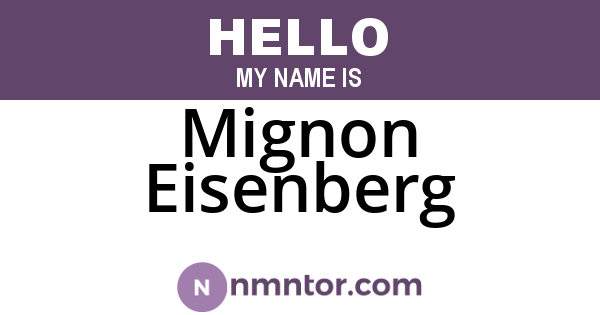 Mignon Eisenberg