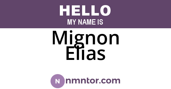 Mignon Elias