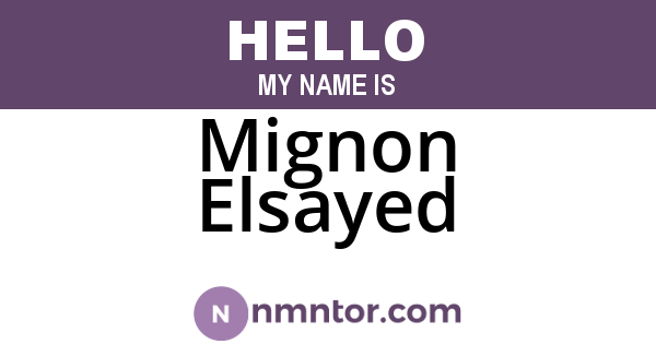 Mignon Elsayed