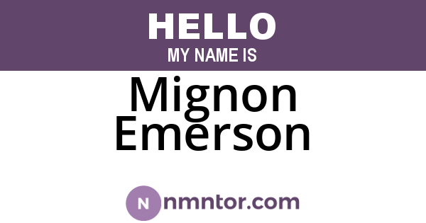 Mignon Emerson