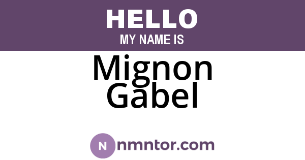 Mignon Gabel
