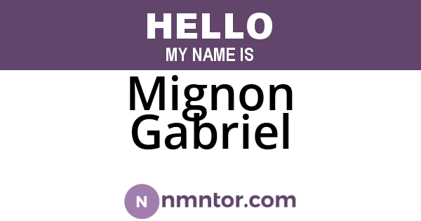 Mignon Gabriel
