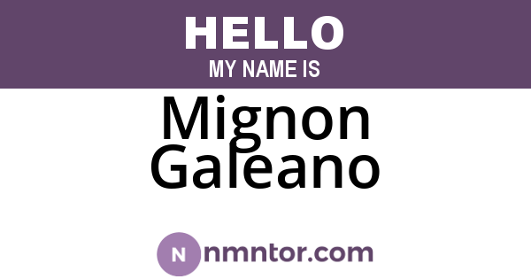 Mignon Galeano