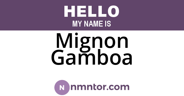Mignon Gamboa