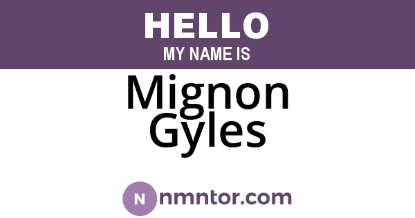 Mignon Gyles