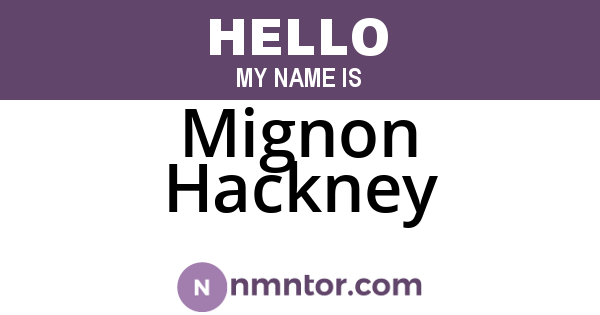 Mignon Hackney