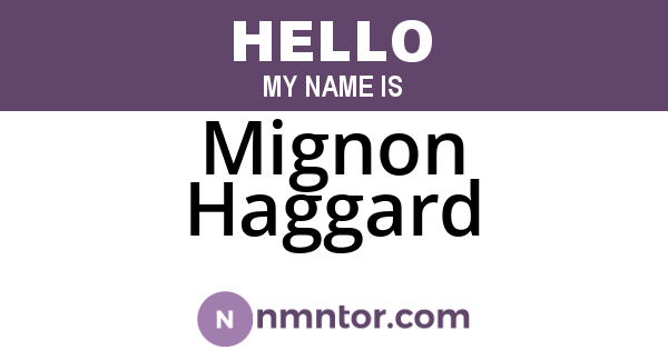 Mignon Haggard