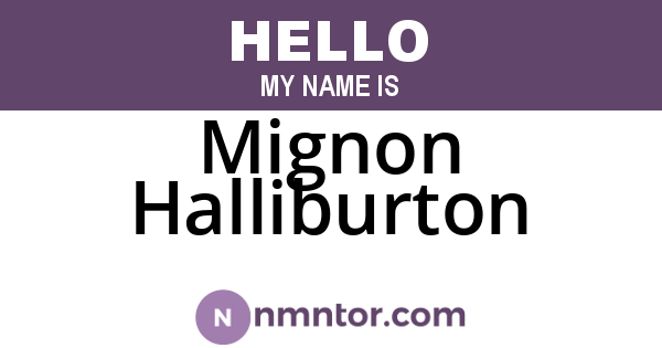 Mignon Halliburton