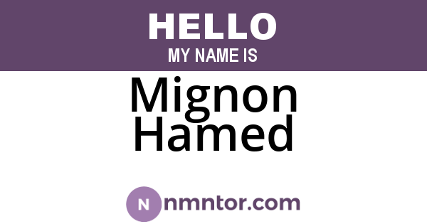 Mignon Hamed