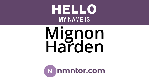 Mignon Harden