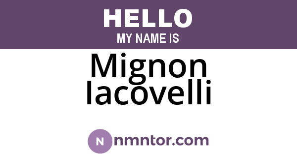 Mignon Iacovelli