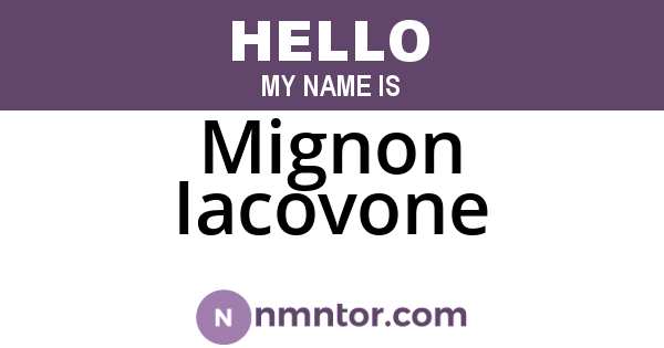 Mignon Iacovone