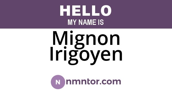 Mignon Irigoyen