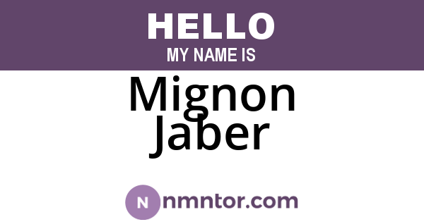 Mignon Jaber